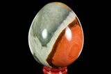 Polished Polychrome Jasper Egg - Madagascar #118654-1